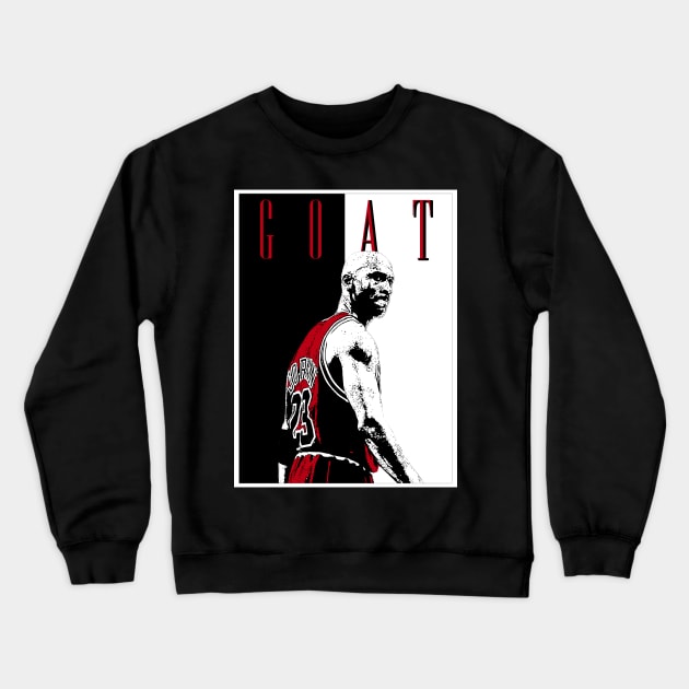 Michael Jordan GOAT Crewneck Sweatshirt by DrawnStyle